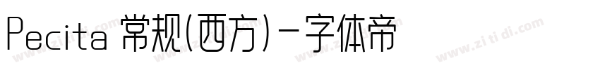 Pecita 常规(西方)字体转换